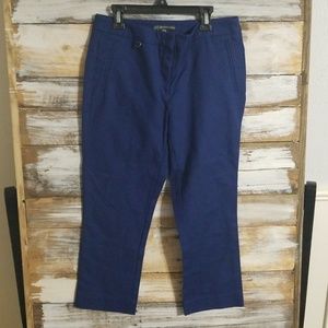 Navy cropped slacks